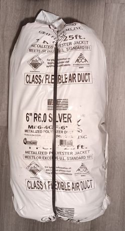 NEW SEALED 25 Ft Of 6in Flexible AC Air Conditioning Ductwork