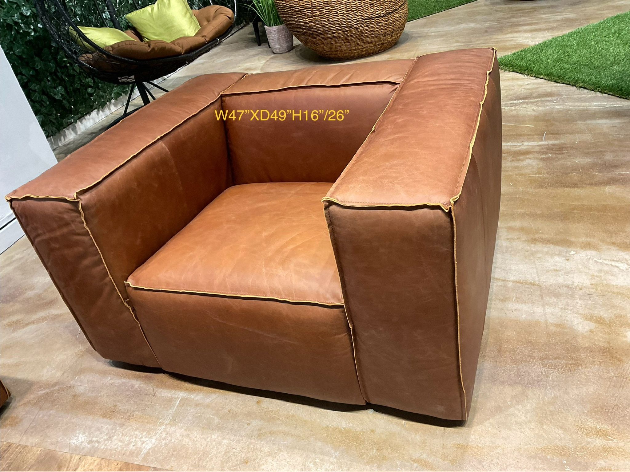 New Cooper Leather Chair in BROWN Primitive Collections