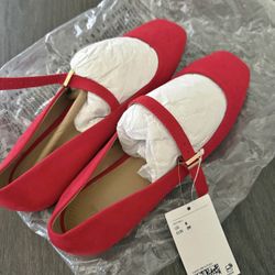 H&M Red Flat Shoes