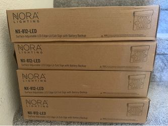 Nora Lighting LED Edge-Lit Exit Sign / 4 pcs