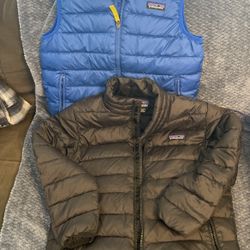 Lot Of 2 Patagonia Light Weight Vest And Jacket 