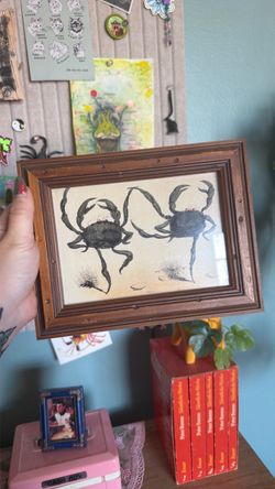 DANCING CRABS • 5x7 • Vintage Framed Wall Art