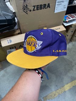 Vintage 90s Los Angeles Lakers SnapBack Cap Hat AJD