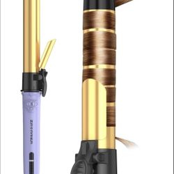 ZAVAREA• Rotating Curling Iron 1 1/4 Inch, 2024 Upgraded ZAVAREA Automatic Curling Iron with Extra-Long Barrel, Dual Voltage Self Curling Wand 1.25 NE