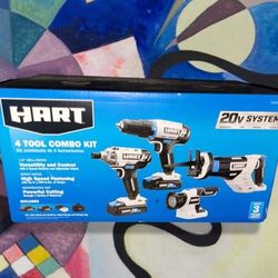 HART
HART 20-Volt Cordless 4-Tool Combo Kit (2) 
