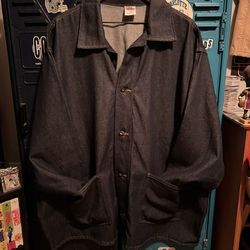 Vintage 90s California Department Of Correction CDC CALPIA Denim Yard Coat XXL