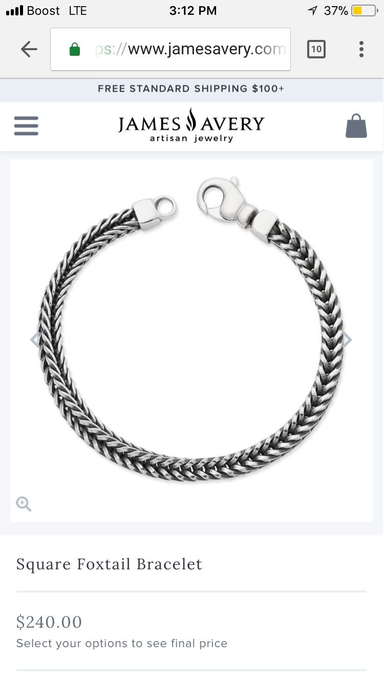 James avery cheap foxtail bracelet