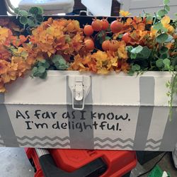 Repurposed Old Tool Box For Flowers