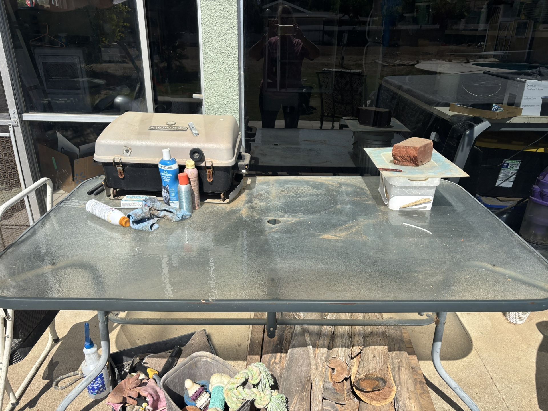 Glass Patio Table