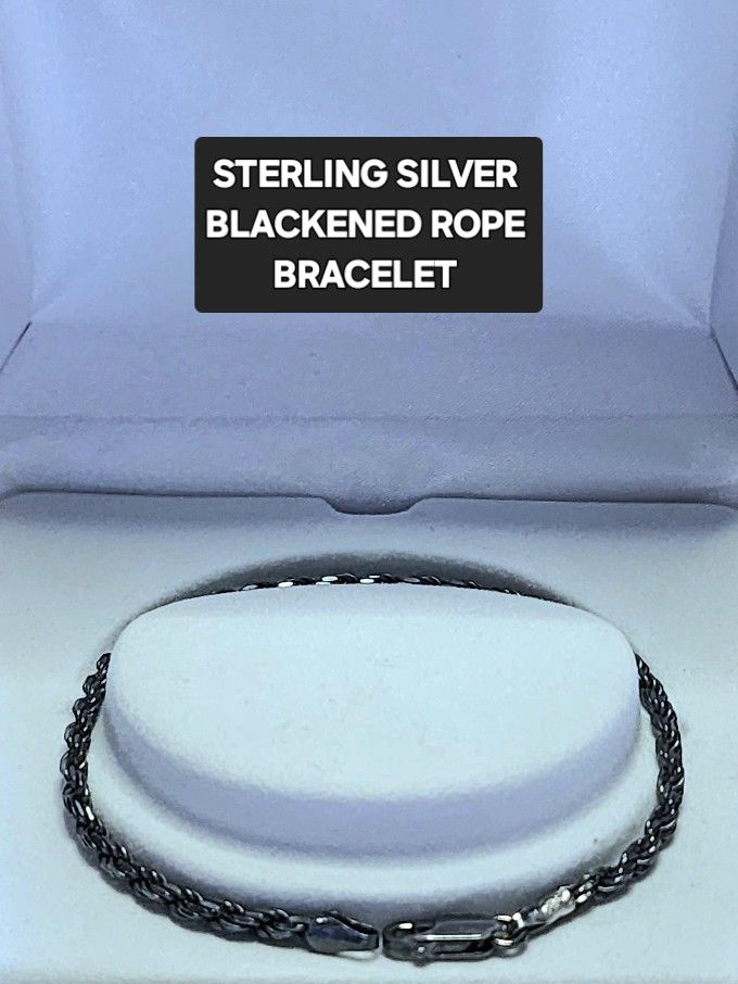 Sterling Silver Blackened Bracelet