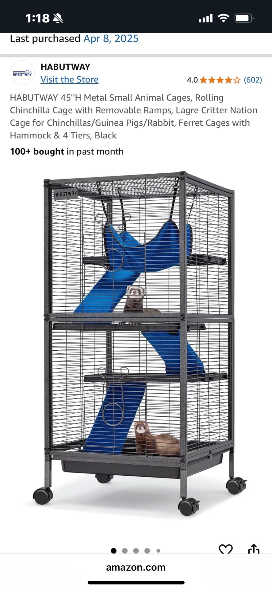 Ferret Or Chinchilla Cage/small Animal Cage