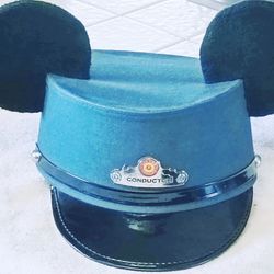 Disney Parks Mickey Mouse Red Car Trolley Conductor Hat, 