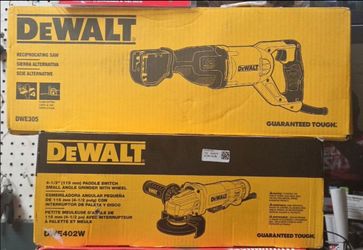 Dewalt Sawzall and Dewalt Grinder