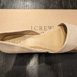 New JCrew d'orsay Tan Flats Size 9 .5