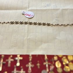 14 Kt , Genuine Gold , Not Plated, Childs Bracelet 51/2” Up To 6” Long