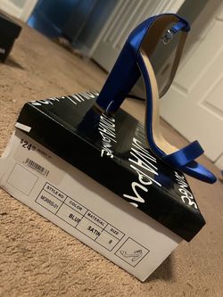 Royal Blue Satin Heels