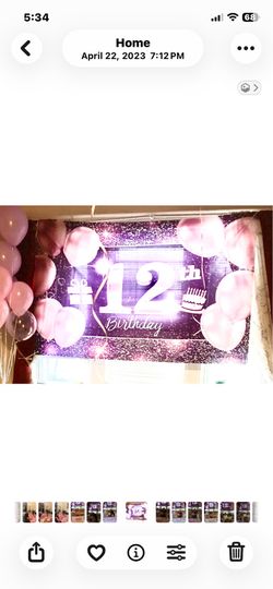 12th Birthday banner