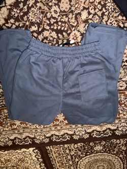 Gray Scrub Pants with Elastic Waist