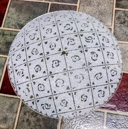 Glass light cover for ceiling light white round frosted vintage