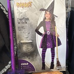 Darling Witch Kids Costume And Broom