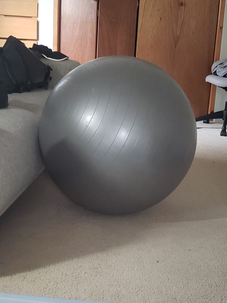 Grey exercise ball