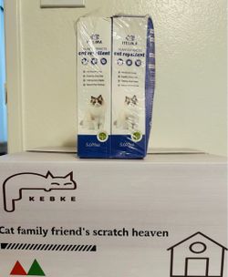 New Kebke Cat Scratcher House + Itelima Anti-Scratch Repellent Spray 2-Pack Bundle