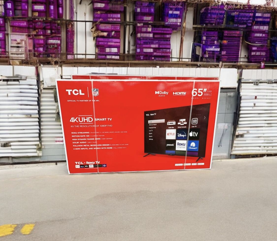 HD191 65” TcL 4k Roku smart led Uhd tv