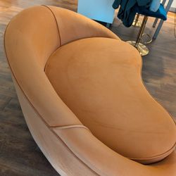 Vintage Orange Bean/Crecent Sofa