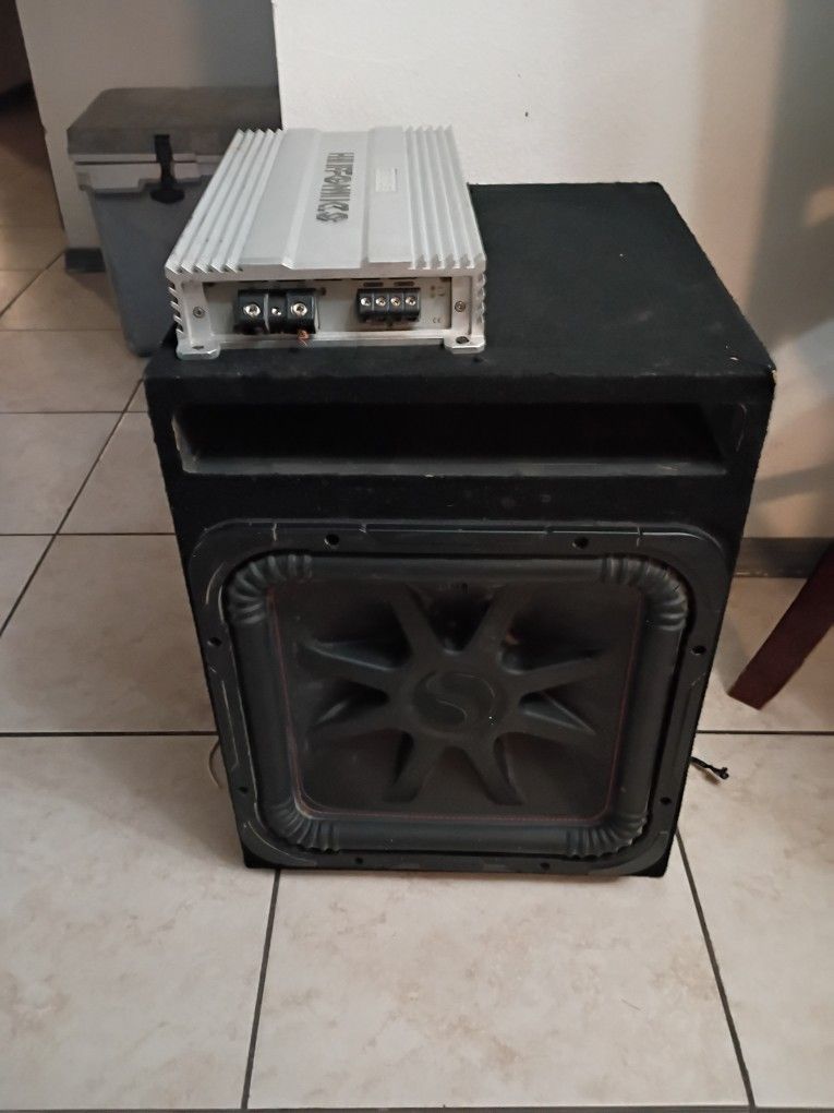 "15" Kicker Sub With Hifonics Amp 