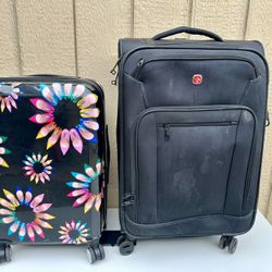 2 Luggage Suit Cases Normal Wear But Work