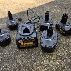 18V Dewalt Batteries and Charger 