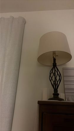 Table Lamps with Twisted Metal Base (2)