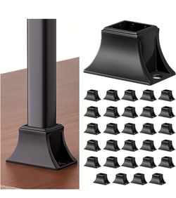 (Brand New in Box)  30Pack Iron Baluster Shoes, Level Shoes with Screw, Stair Baluster Shoes Use for 1/2" Square Iron Balusters, Balusters for Stairca