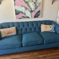 Turquoise Blue Couch 