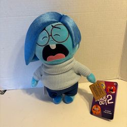 Disney Official Inside Out Movie 2 Sadness Cuddly Stuffed Plush Doll 11” NWT
