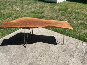 Wood bark coffee table
