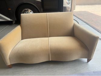 Donghia Designer Loveseat – Modern Curved Sofa