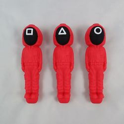 Three (3) New Squid Game Silicone Hand Pipe Pipes