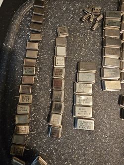 Huge Lot Of 125 Crystal Oscillators W/ Gold Precious Metal