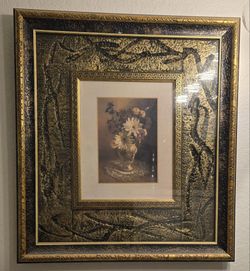 Ornate Gold Framed Floral Art (Set of 2)