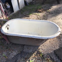 Old clawfoot tub iron