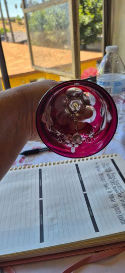 Vintage Cranberry Red Cut-to-clear Crystal Bell $10 OBO