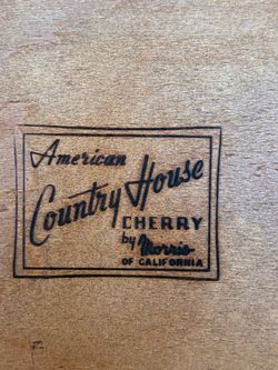 Morris of California Cherry Wood Furniture Piece