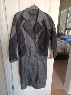 Woman's Leather Coat Mid Length