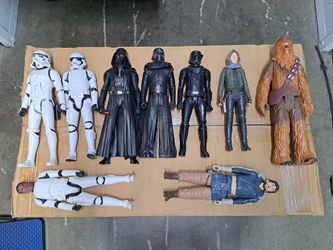 Lot Of 9 Star Wars 12" Figures