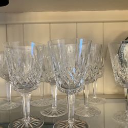 Waterford crystal glassware, wine, whiskey, cordial, dessert bowl