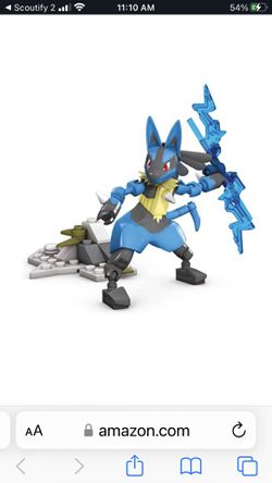 Mega Construx Pokemon Lucario Construction Set with Character Figures,  Building Toys for Kids (71 Pieces)