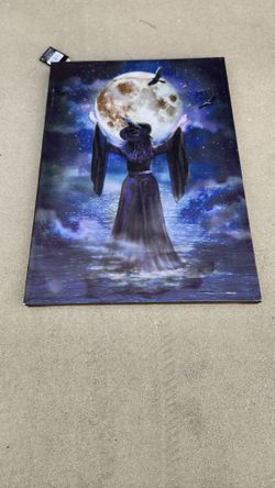 Halloween Poster large light up picture 24 x 17 qty 1