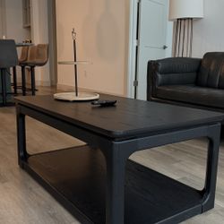 Black Wood Coffee Table 