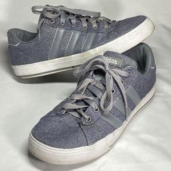 Adidas Mens Size 6.5 Neo Cloudfoam AW4568 Gray Casual Shoes Sneakers Used